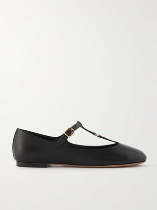 Marcie Embellished Leather Ballet Flats