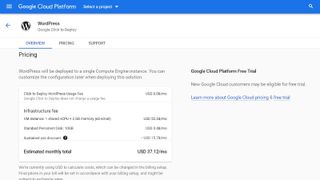 Google Cloud's WordPress project option and costs