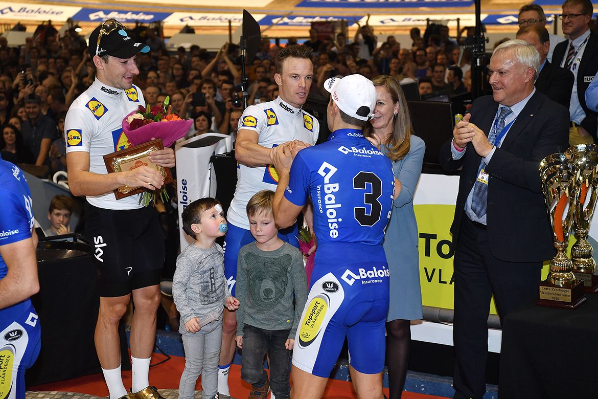 The final podium of the Gent Six Day