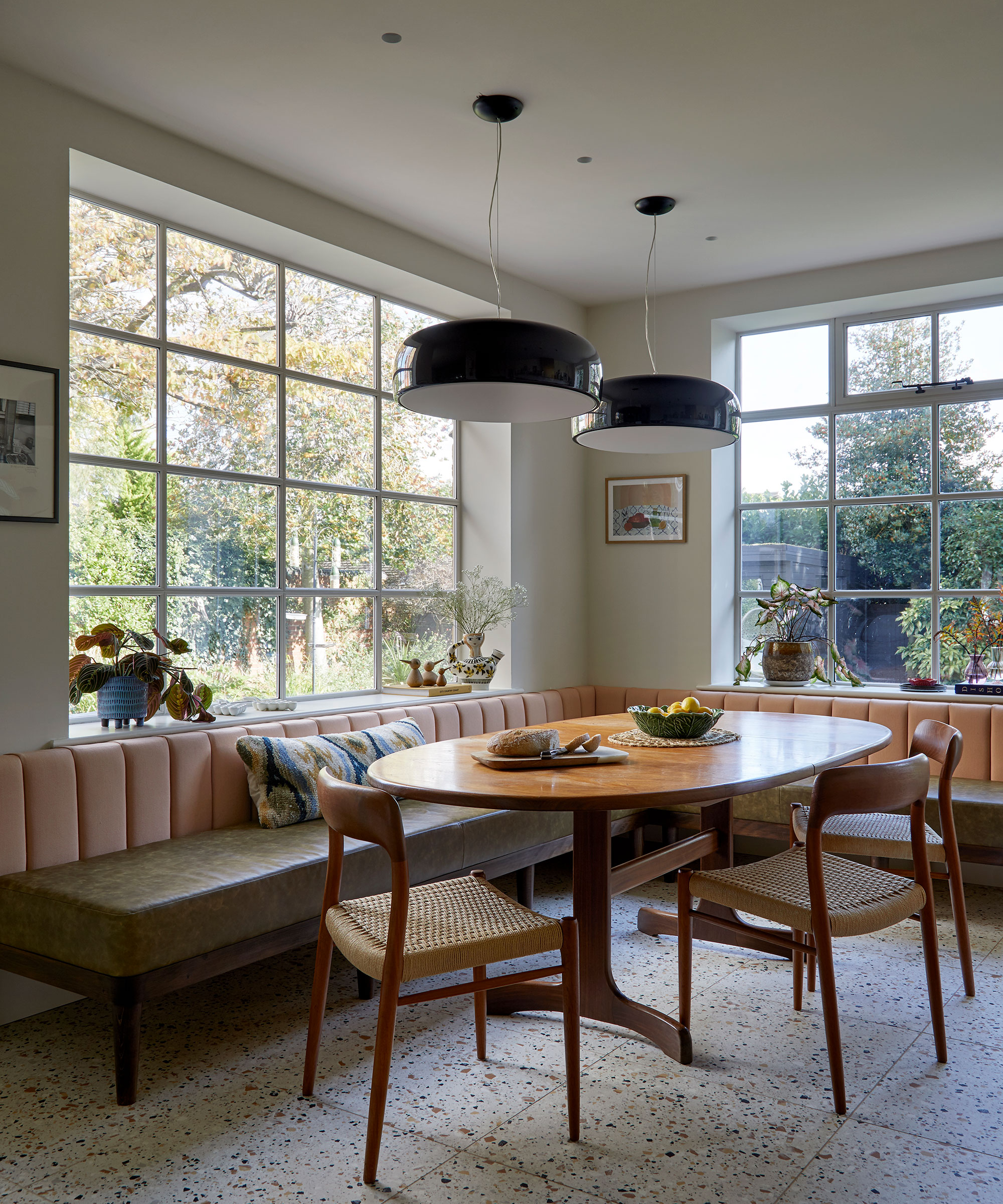 dining area with banquette seating