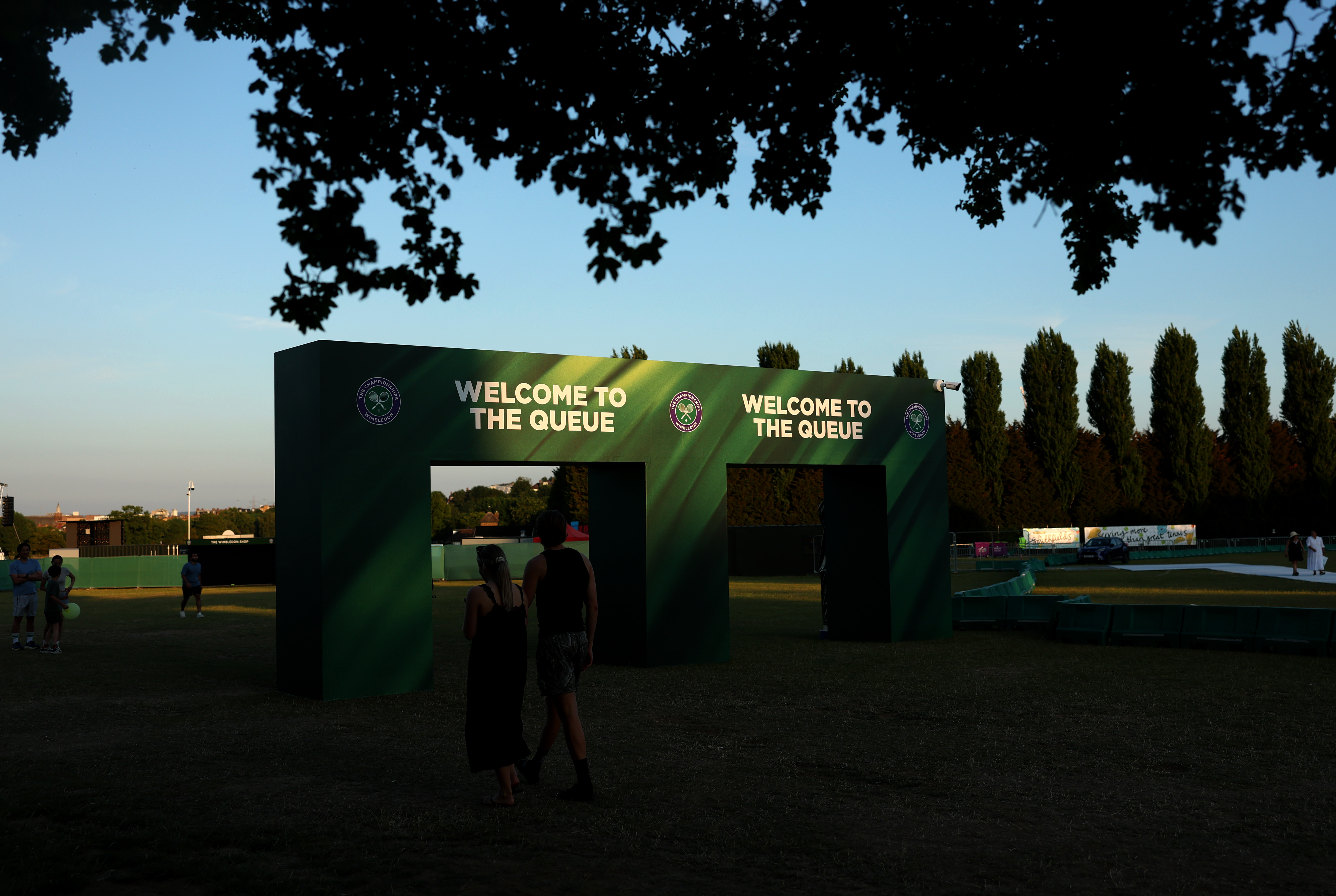 A view of the Wimbledon Queue as spectators prepare to camp over night prior to The Championships Wimbledon 2025 at All England Lawn Tennis and Croquet Club