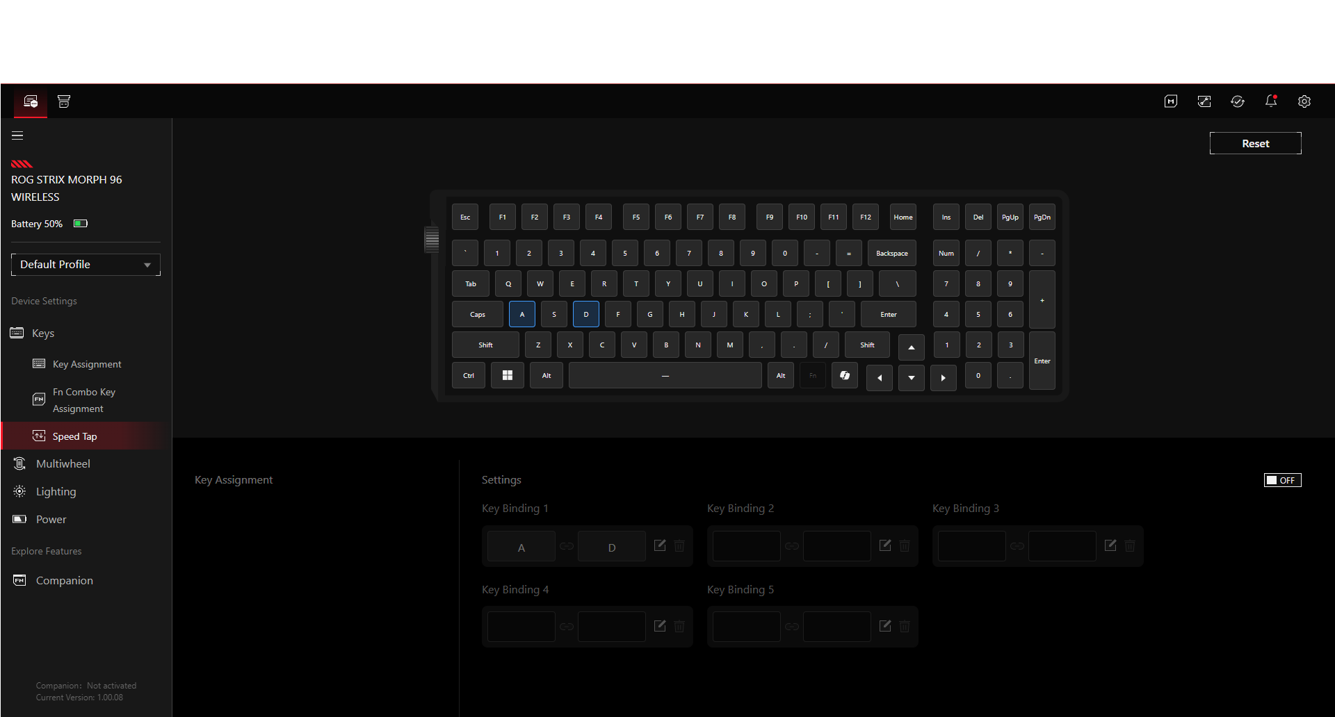 Asus ROG Strix Morph 96 Wireless