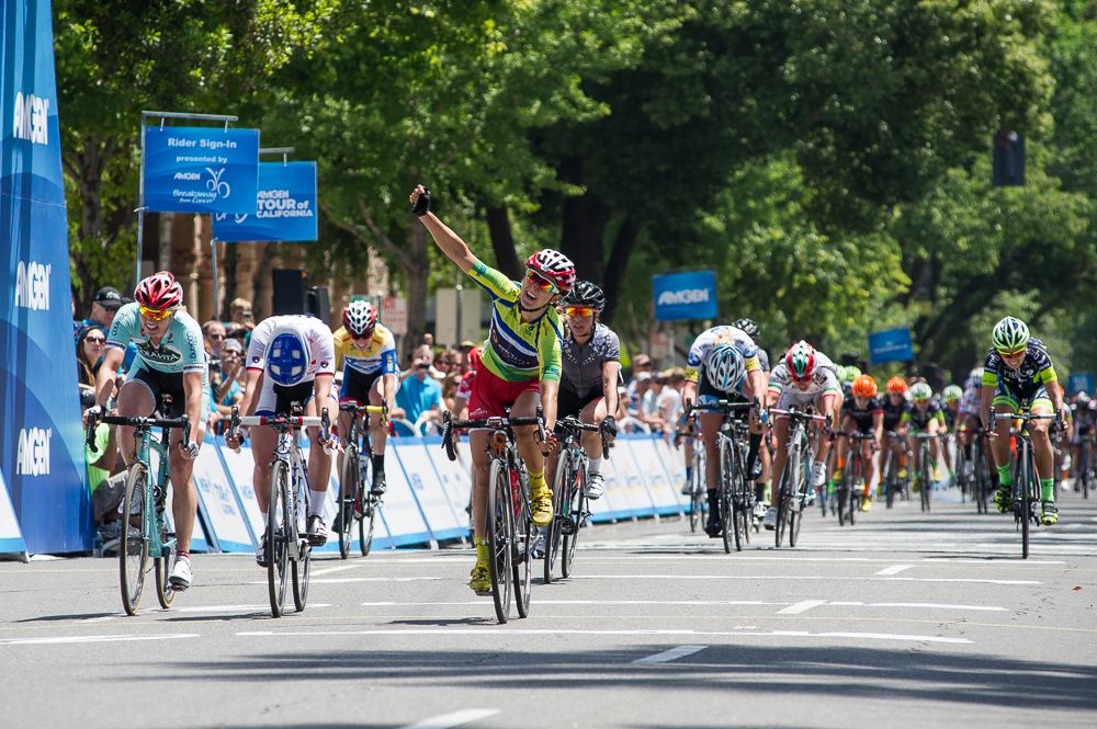 Leah Kirchmann (Optum) takes the win in Sacramento
