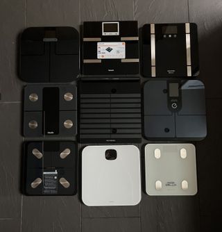 A selection of smart scales tested by Susan Griffin