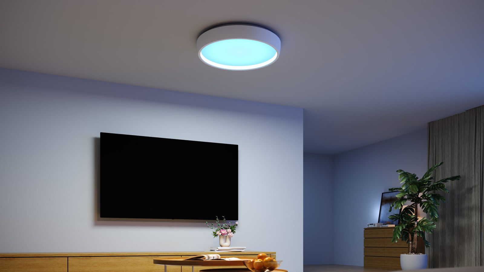 The new Govee Sky Ceiling Light mimicking the effect of a real skylight window