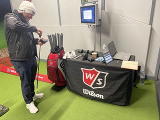 Getting fitted for the new Wilson Staff driver