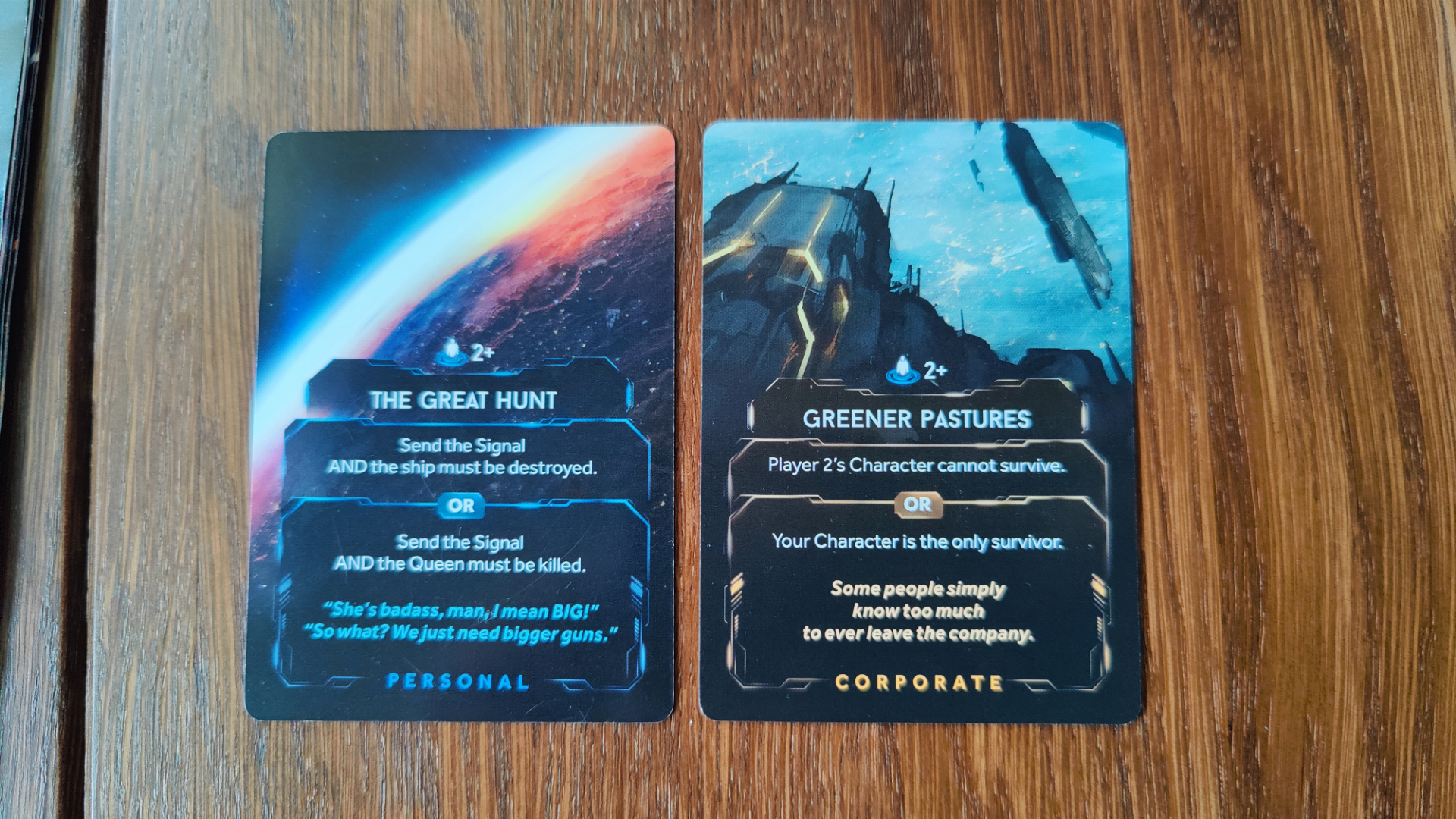 An example of a player&#039;s personal and corporate objectives.