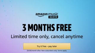 Amazon Music Unlimited is still free for 3 months