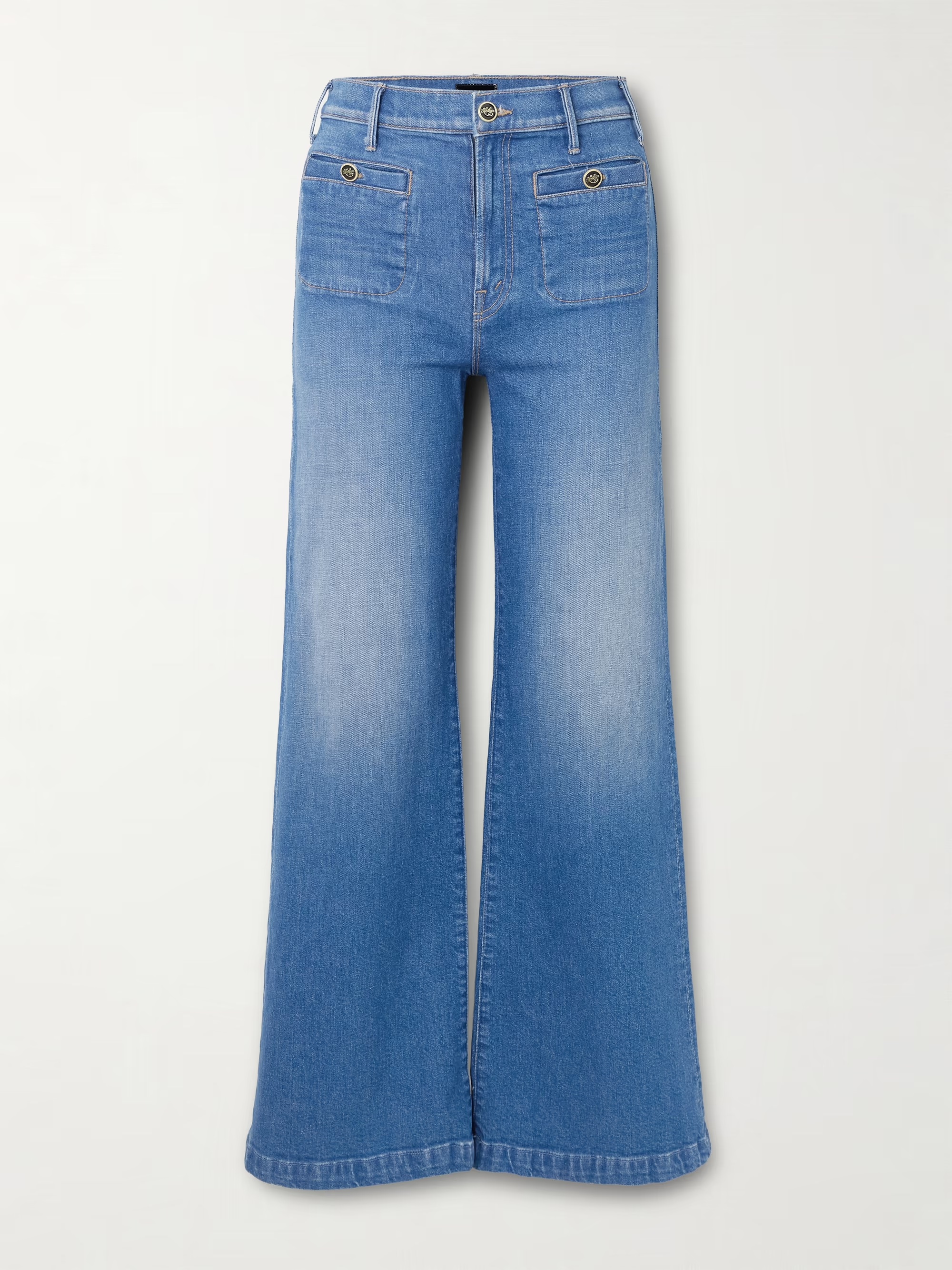 Beverly Patch-Pocket Skinny-Flare Jeansilverwood Blue / 23
