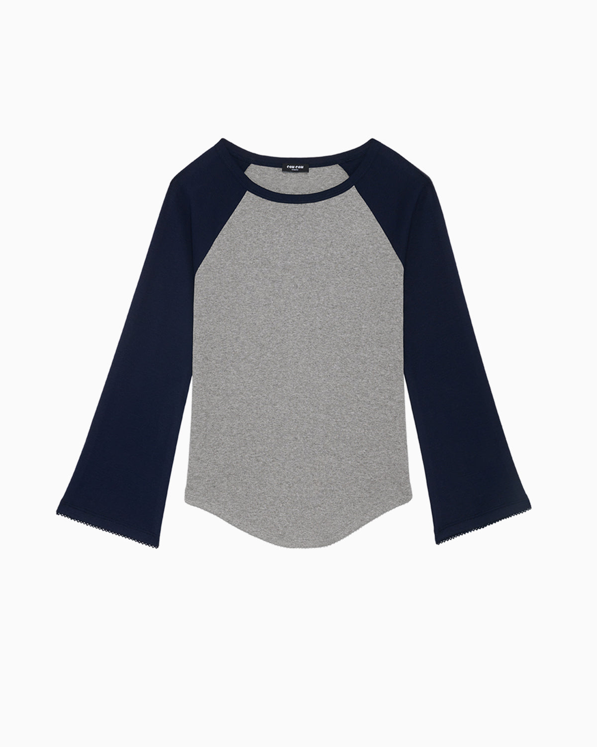 The Raglan: Grey / Navy Cotton Jersey