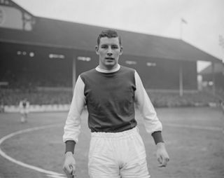 Arsenal's Terry Neill ahead of a game against Tottenham in January 1961.