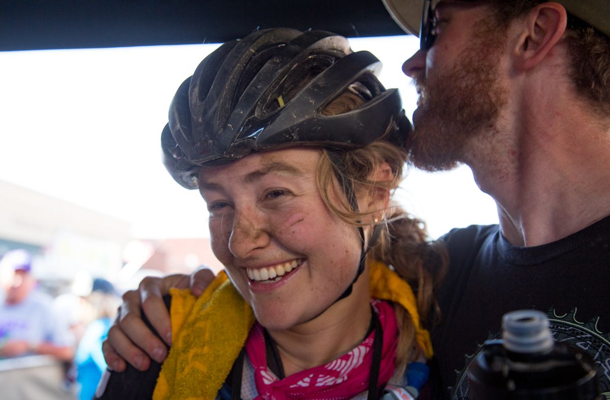 Amity Rockwell, winner of the Dirty Kanza 200