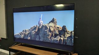 Amazon Omni QLED with Star Wars The Last Jedi on screen 