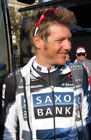Frank Hoj (Saxo Bank) was all smiles at the start