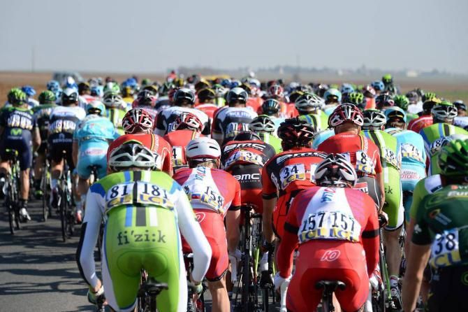 The view from the back of the peloton