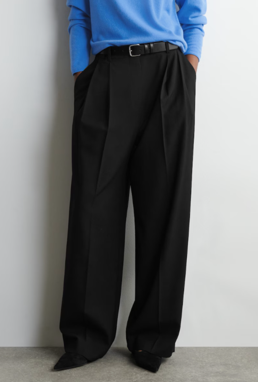 COS, Relaxed Twill Wide-Leg Trousers