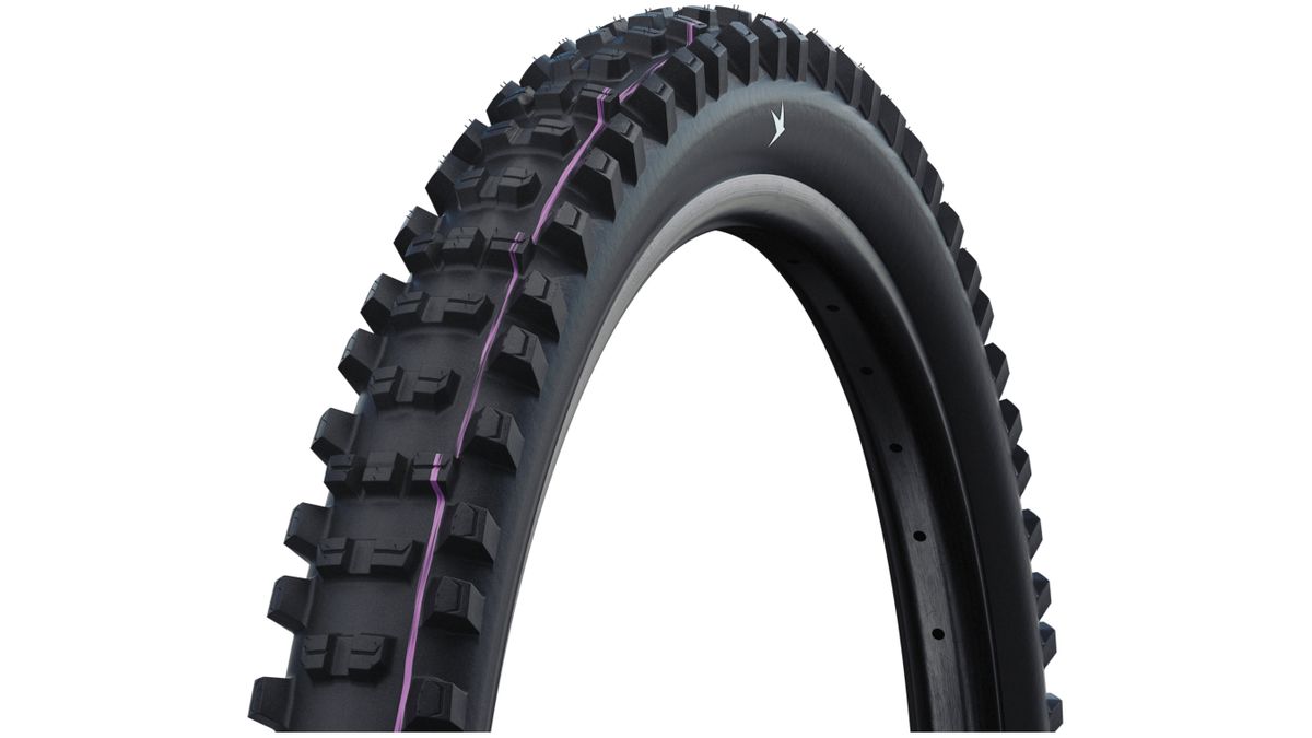 Schwalbe Shredda Rear Radial gravity tire studio shot