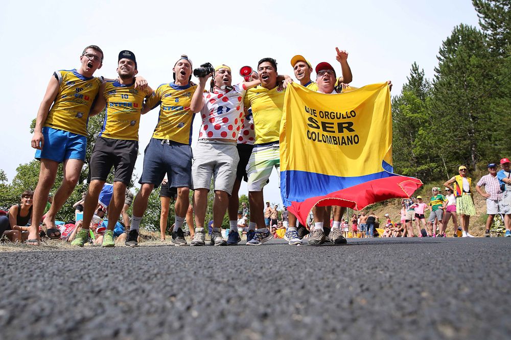 Fans line the toute of stage 14.