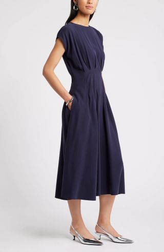 Pleated A-Line Dress