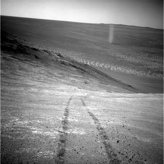 NASA's Opportunity Mars Rover Tracks 