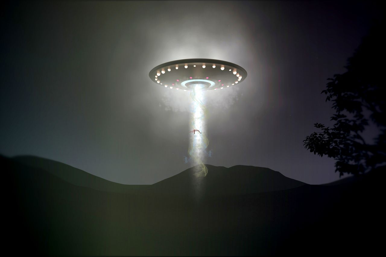 An alien abduction.