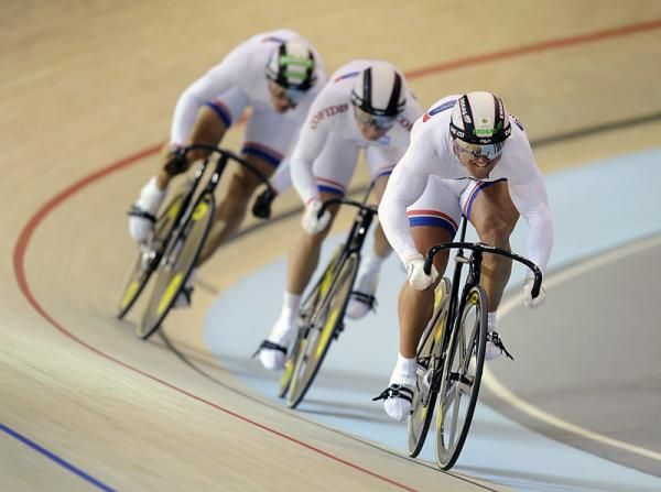 Germany's gold medal winning team sprint squad.