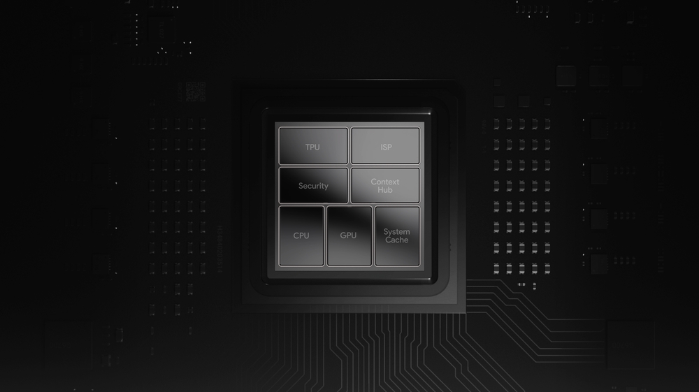 An image of the Google Tensor chipset