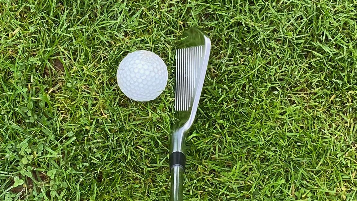 Photo of the Takomo Golf 301 CB behind the ball