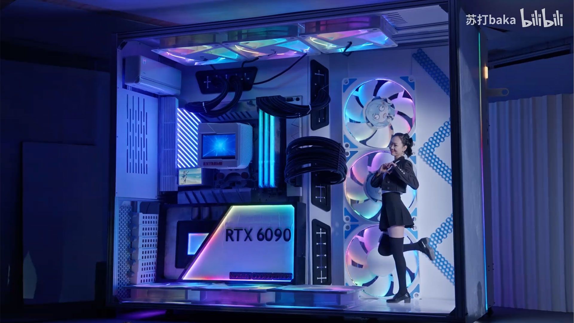 tomshardware.com - Mark Tyson - Enthusiast builds a PC big enough to live in - humans in this RGB-lit fish tank case look just like figurines