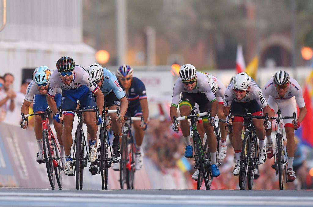 Edvald Boasson Hagen (Norway) and Alexander Kristoff (Norway) both sprinted up the left-hand side of the road to finish top-ten