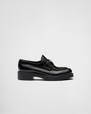 Loafer aus gebürstetem braunem Leder