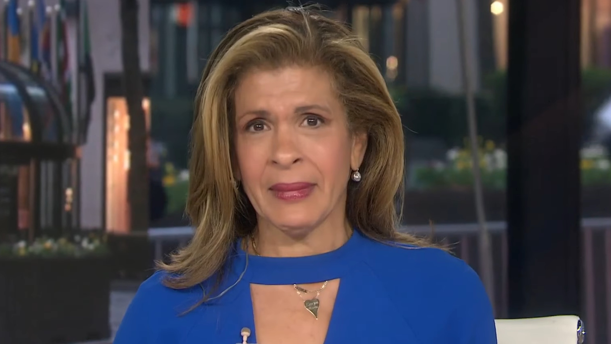 Hoda Kotb gets emotional during an interview on The Today Show.
