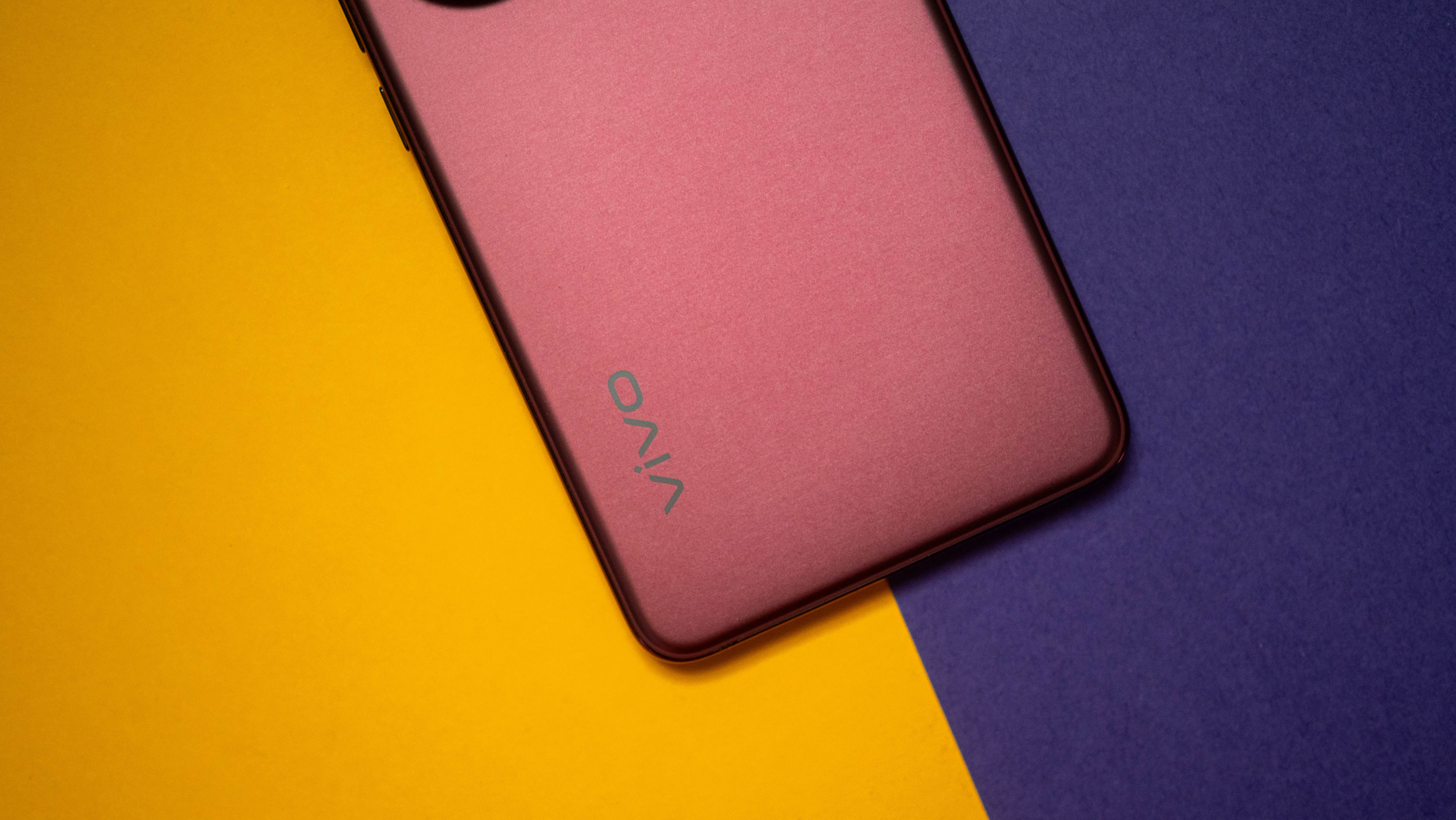 Vivo V50 against colorful background