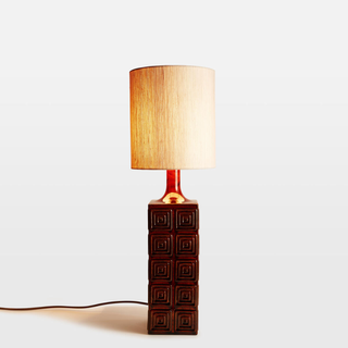table lamp with brown body