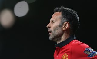 Ryan Giggs in action for Manchester United against Hull City in May 2014.