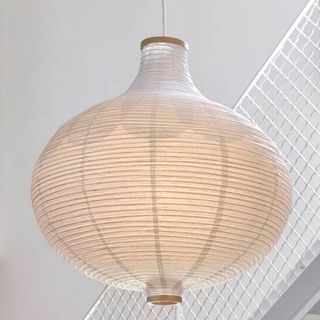 Oversized paper lantern shade in shapely form