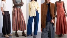 5 models wearing the new Topshop collection