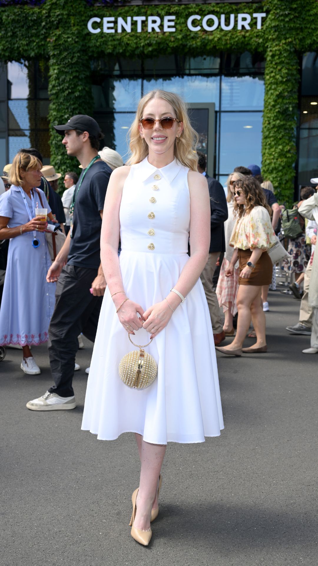 Katherine Ryan on day 1 of Wimbledon 2026