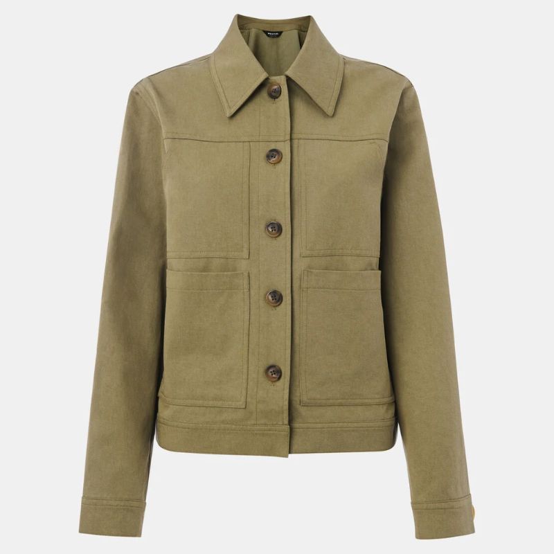 Whistles, khaki button up jacket