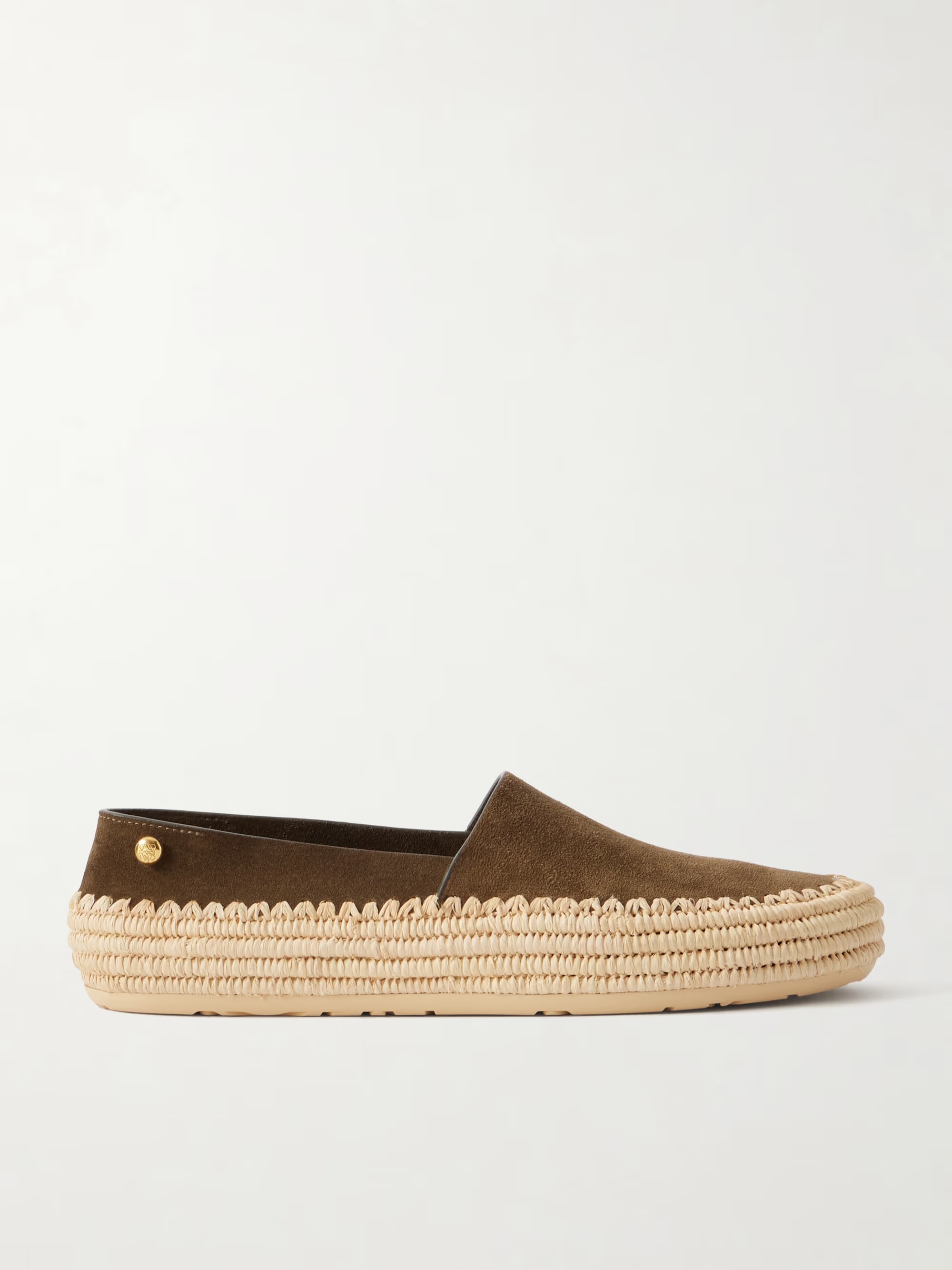 Loewe, + Paula's Ibiza Rio suede and raffia espadrilles