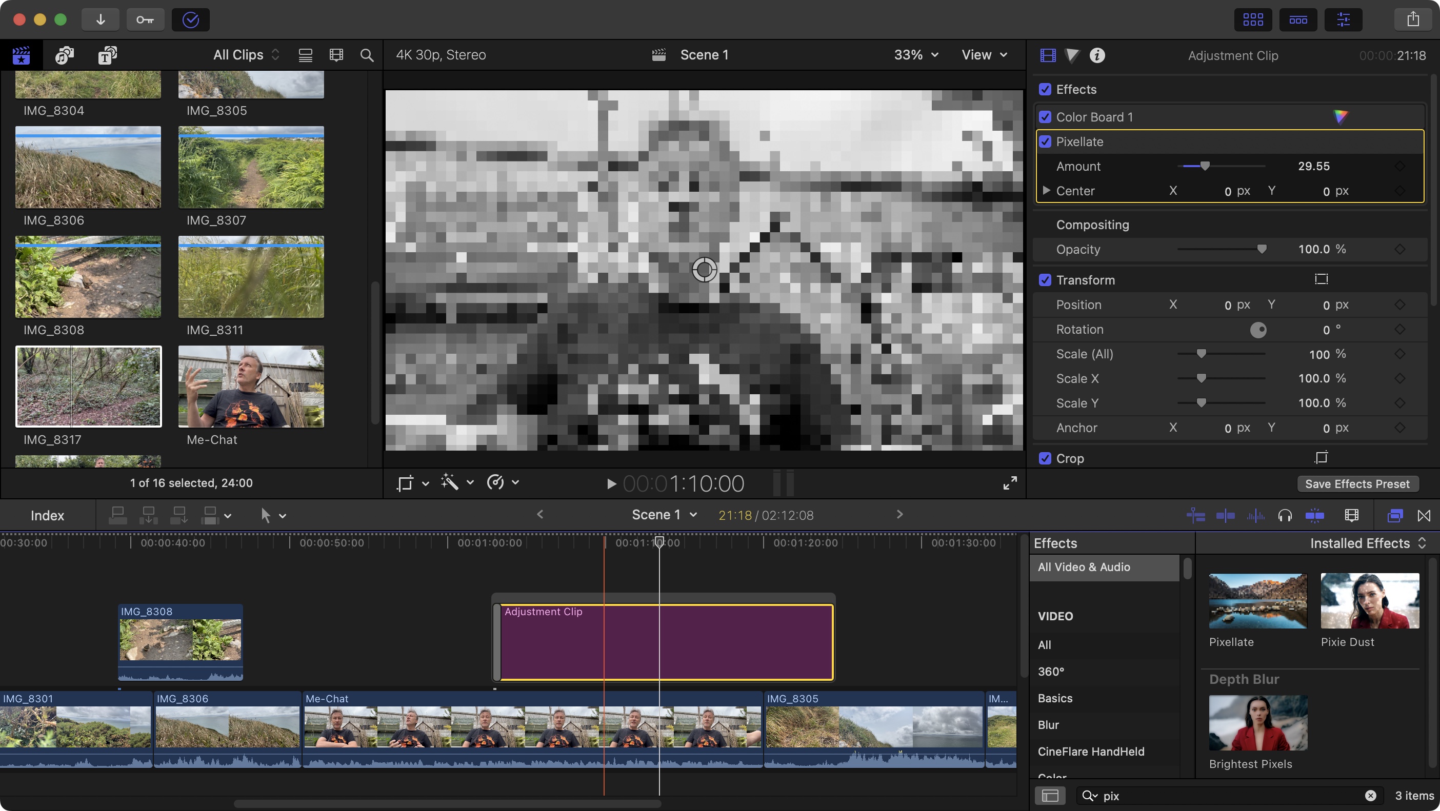 Apple Final Cut Pro 11.2 during our tests