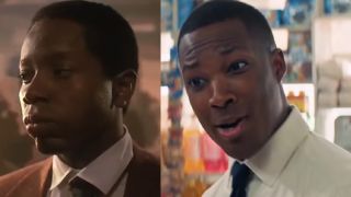 Screenshots of William Pugh in The Color Purple and Corey Hawkins in In the Heights