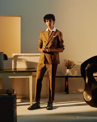 Jacket, shirt and trousers by Lardini