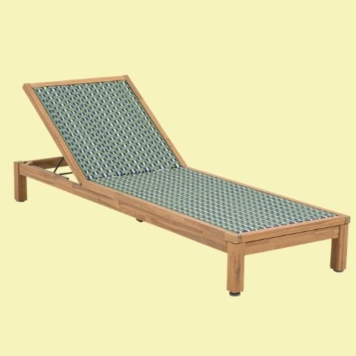 La Redoute, Briana Sun Lounger in Acacia and Woven Resin