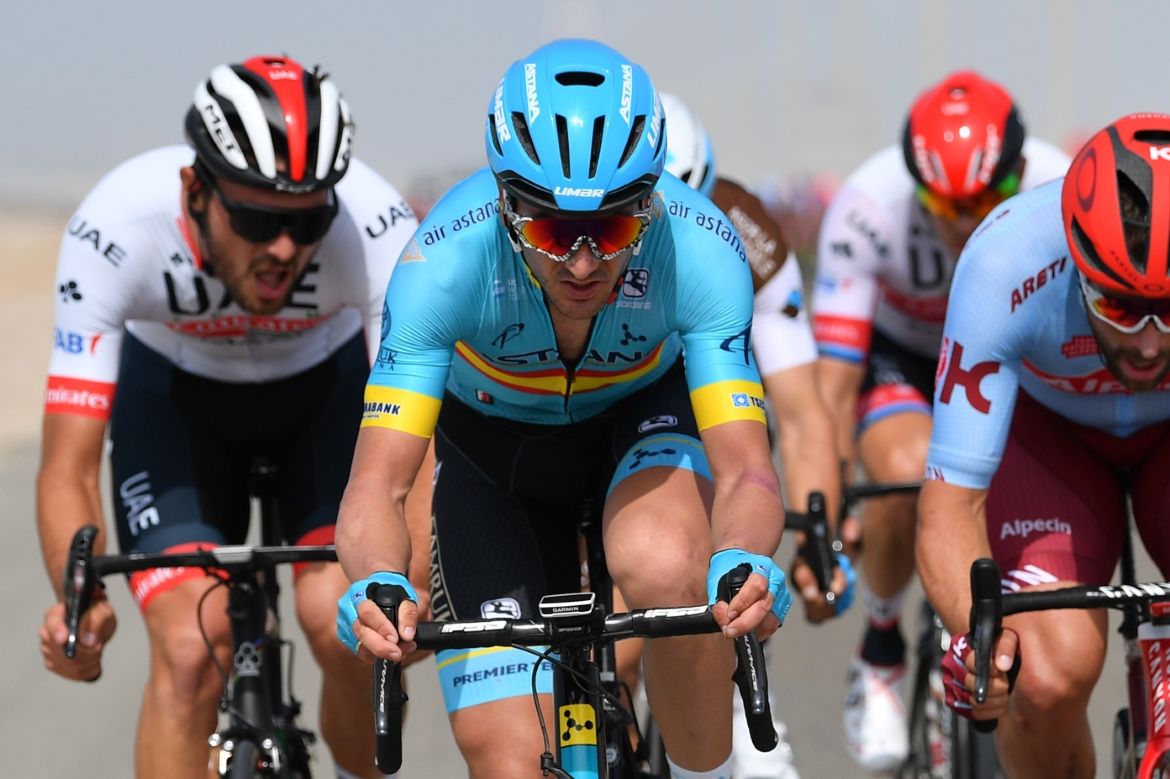 Gorka Izagirre (Astana) made the lead group earlier in the race