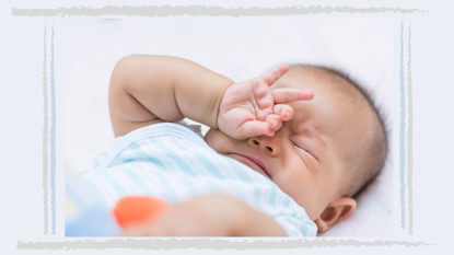 baby rubbing nose before baby sleep training