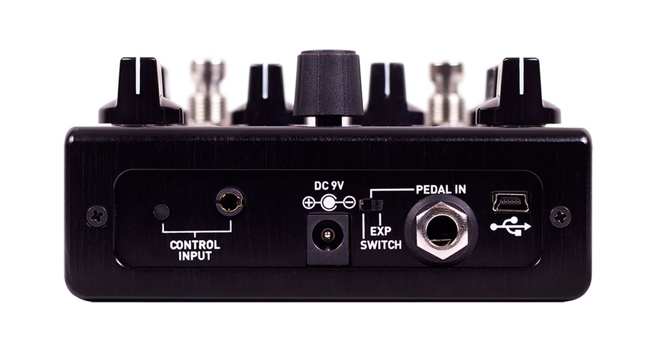 Source Audio dials up the ambience with the Encounter &ndash; six reverbs, six delays, one tricked-out pedal for &ldquo;deeply immersive soundscapes&rdquo; featuring MIDI I/O, full stereo operation, and a black enclosure with blue swirly graphic.