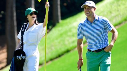  Justin Thomas and his girlfriend, Jillian Wisniewski at the 2019 Par-3 Contest