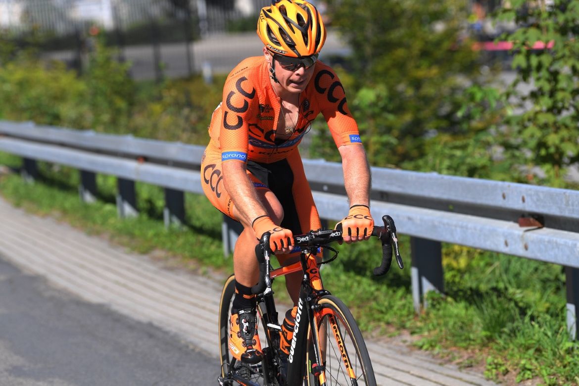 Jan Tratnik was the last man standing in the original breakaway