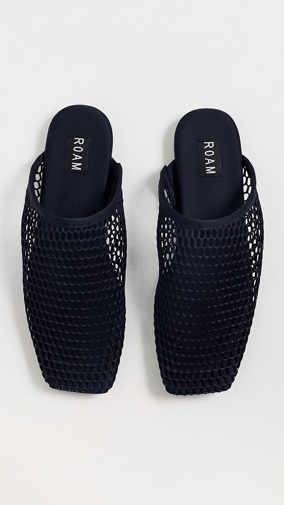 Mesh Baboosh Mules - Navy